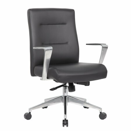 BOSS OFFICE PRODUCTS Executive Chair - Aluminum Arms B8886AL-AMBK